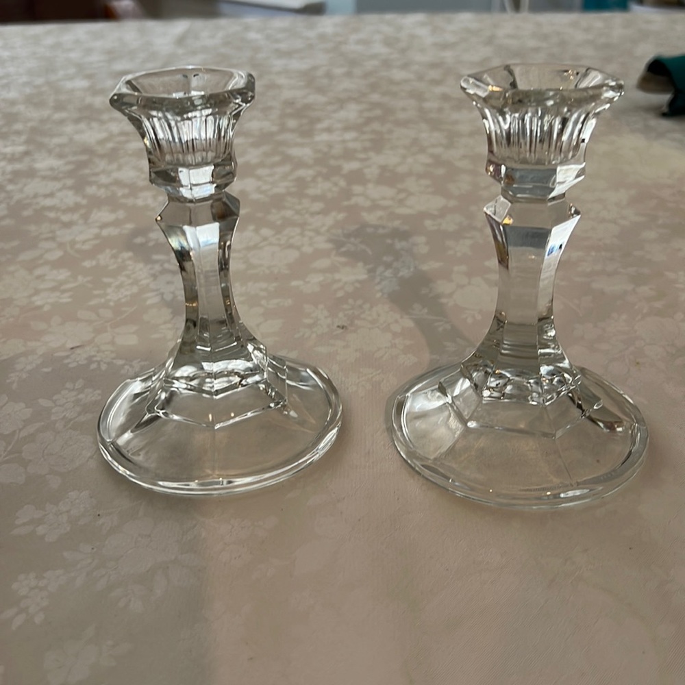 Glass Candle stick holders